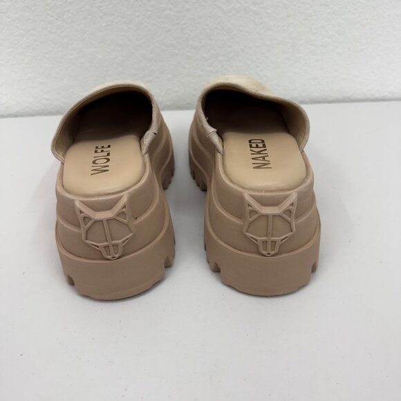 Naked Wolfe December Suede Leather Platform Mules Slides Shoes Womens 10 Euro 40 - Picture 3 of 9